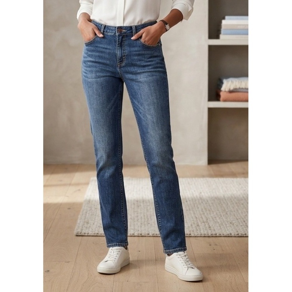 Books Brothers Red Fleece Women's Denim‎ Jeans Size 10 Blue Casual Slim Stretch